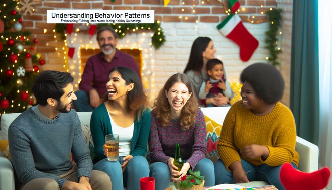 alt_text: A joyful, diverse group gathers in a festive living room, sharing stories and celebrating together.