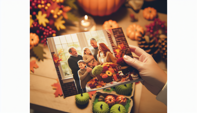 alt_text: Cozy Thanksgiving scene showcasing emotional connections among family amidst warm autumn decor.
