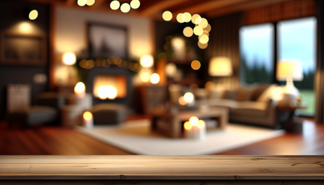 alt_text: Serene living room scene depicting introspection, warmth, and family dynamics during the holidays.