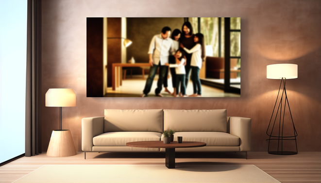 alt_text: A serene indoor scene reflecting familial introspection, featuring warm textures and soft lighting.