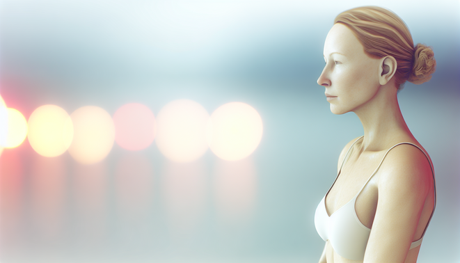 alt_text: A serene holiday scene with a neutral-toned individual reflecting amidst a calm, minimalist environment.