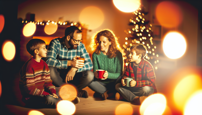 alt_text: Warm, inviting scene symbolizing family connections and cozy moments during the holidays.