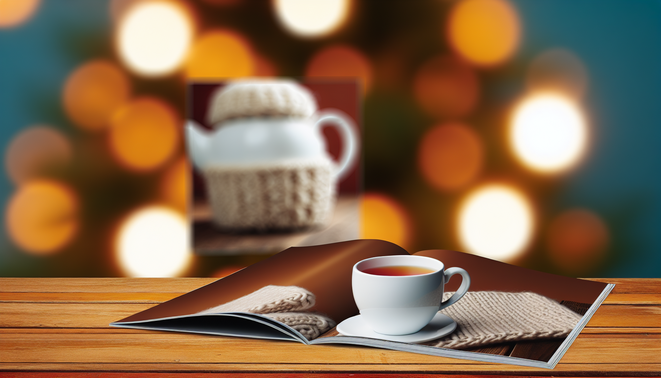 alt_text: A serene, warm setting with a tea cup and throw blanket, evoking thoughtful holiday reflections.