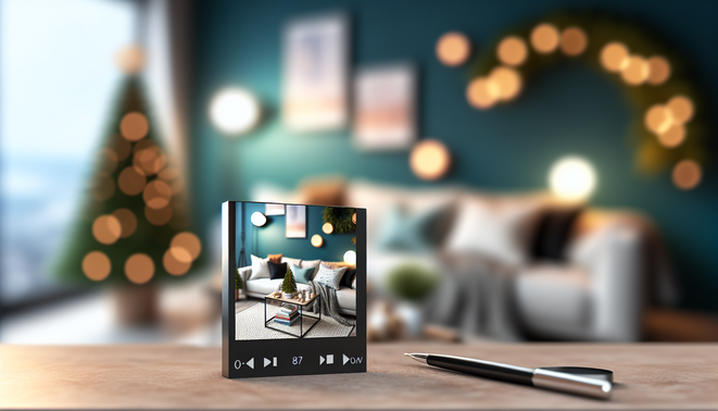 alt_text: A serene holiday setting captures introspection, warmth, and subtle family dynamics in stylish decor.