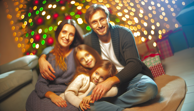 alt_text: A serene, warm scene fostering introspection on family dynamics during the holidays.