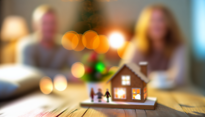 alt_text: A serene, minimalist scene capturing introspection and warmth during family holiday moments.