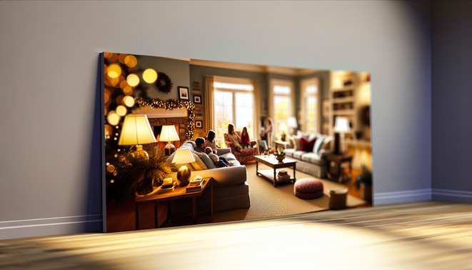 alt_text: Serene living room scene reflecting on family dynamics during the holidays, warm and introspective mood.